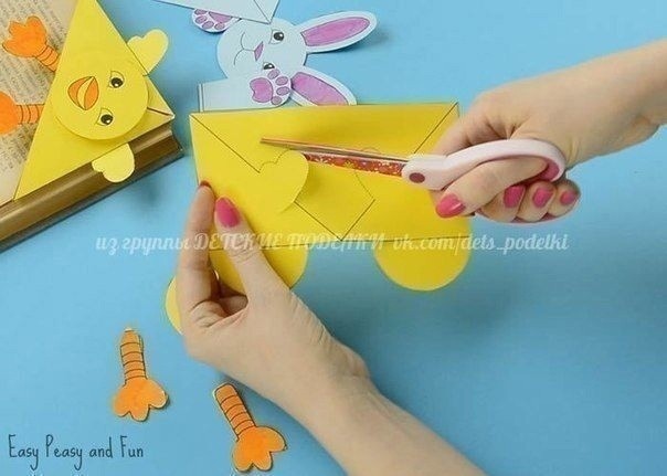 Закладки-уголки зайчик и цыпленок Закладки-уголки зайчик и цыпленок