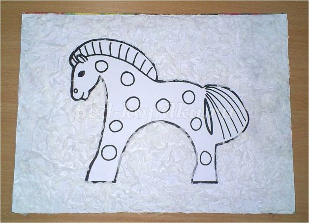 Мастер-класс по изготовлению картины "Синяя лошадка": часть 1