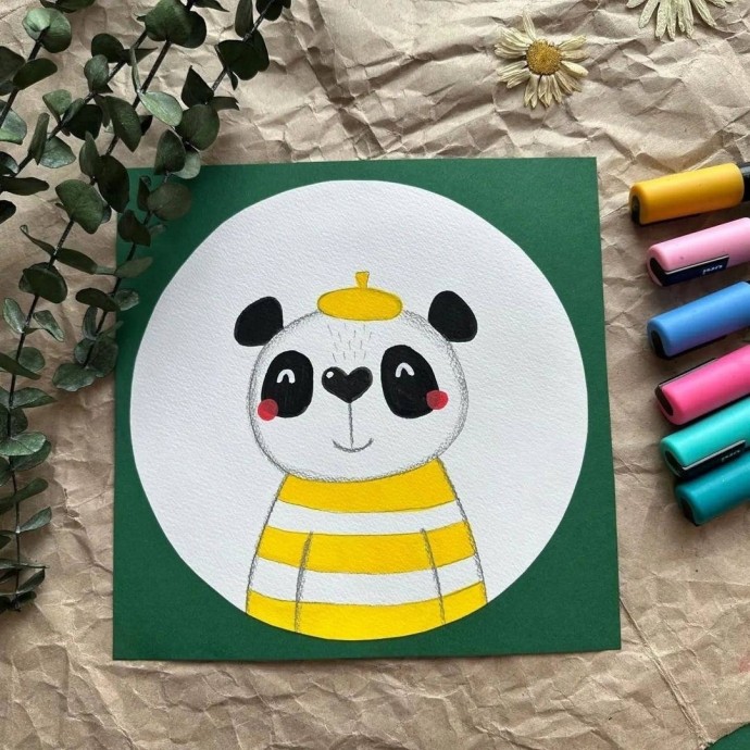 Рисуем озорного малыша панду Рисуем озорного малыша панду