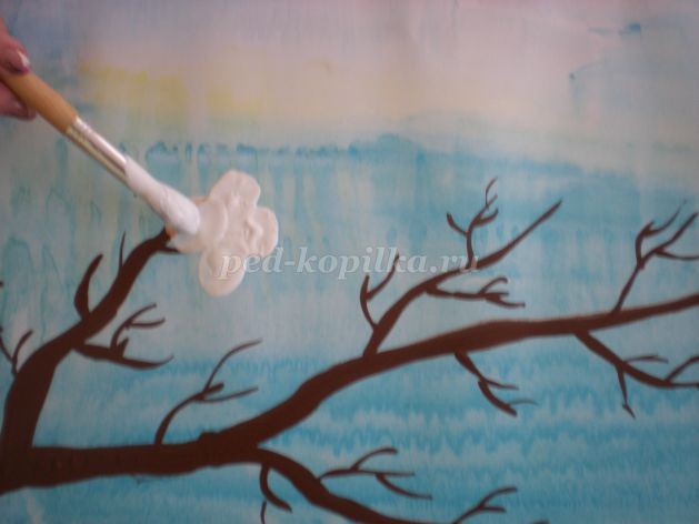 ​Нетрадиционные техники рисования "Пчелы в саду": часть 1