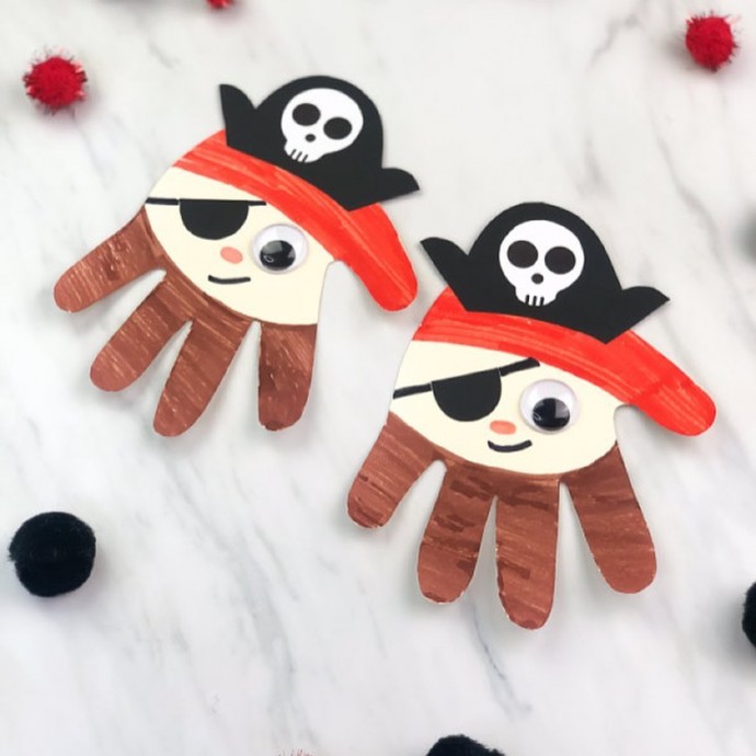 Пират из ладошки Пират из ладошки