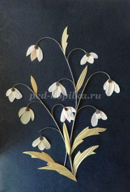 Цветочное панно из соломки детскими руками: часть 2 Цветочное панно из соломки детскими руками: часть 2