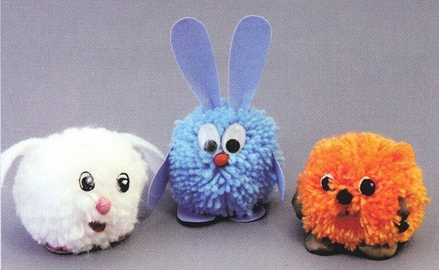 Идеи поделок из помпонов Идеи поделок из помпонов