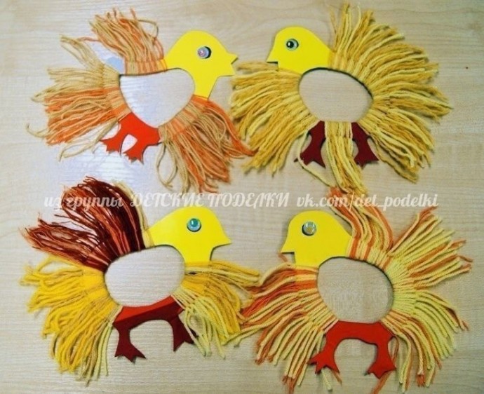 Поделки из картона и пряжи Поделки из картона и пряжи