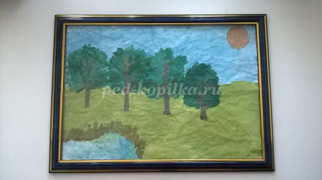 Рисование на мятой бумаге