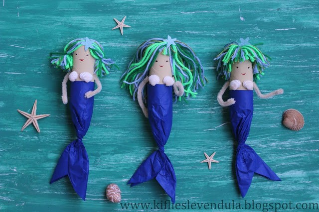 Русалочки из картонных втулок