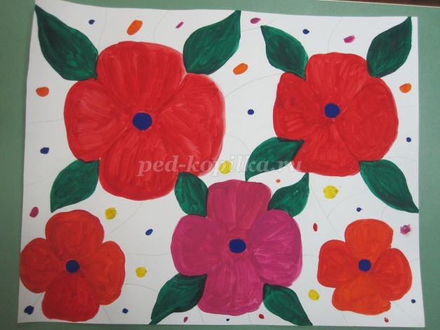 Цветы в технике витраж: часть 2