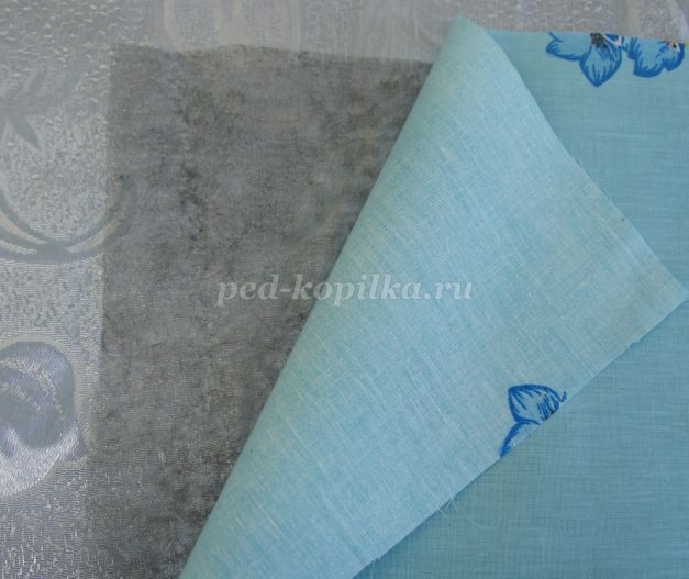 Аппликация из ткани по сказке "Колобок": часть 1