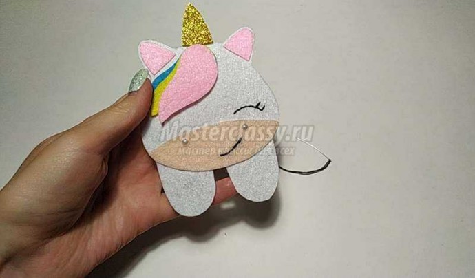 Пенал из фетра "Единорог"