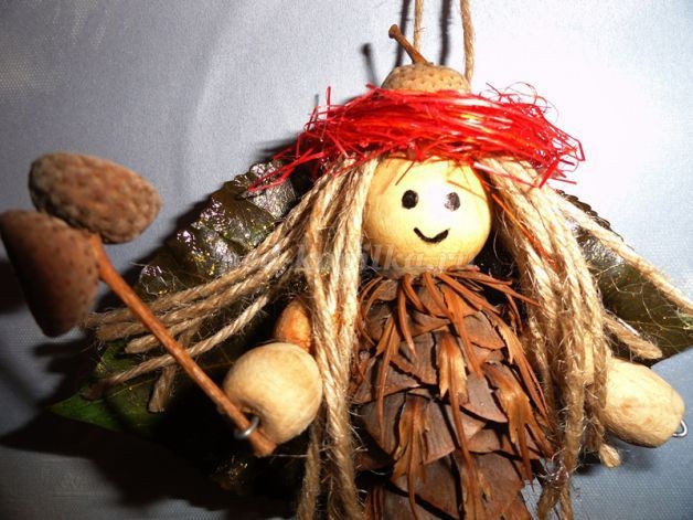 Подвеска из природного материала "Лесная фея": часть 2 Подвеска из природного материала "Лесная фея": часть 2