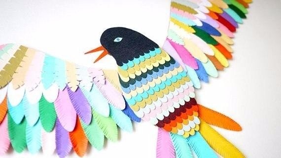 Птичка из бумаги
