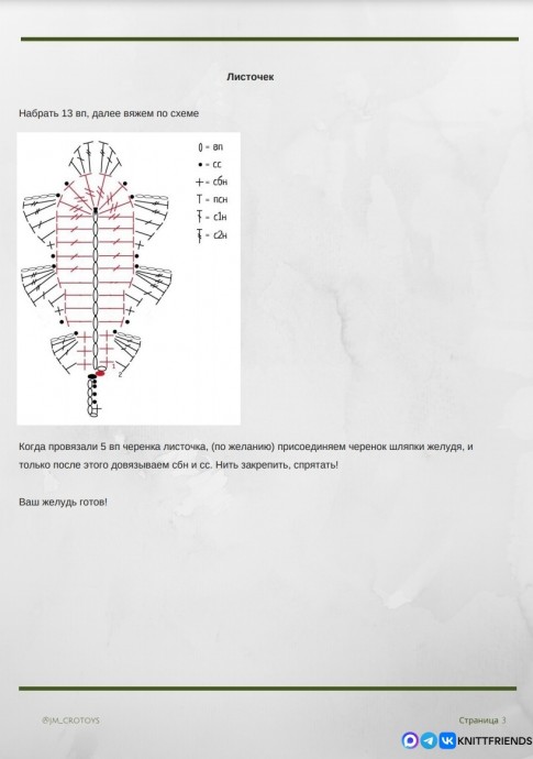 ​Желуди с листочком