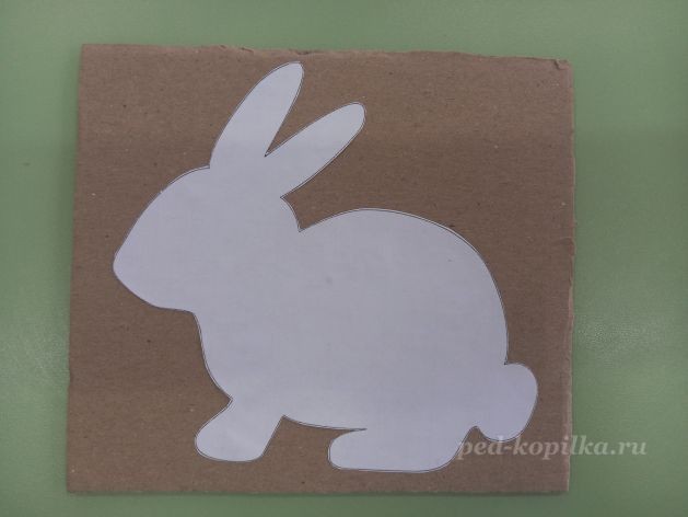 Аппликация из вербы "Кролик"