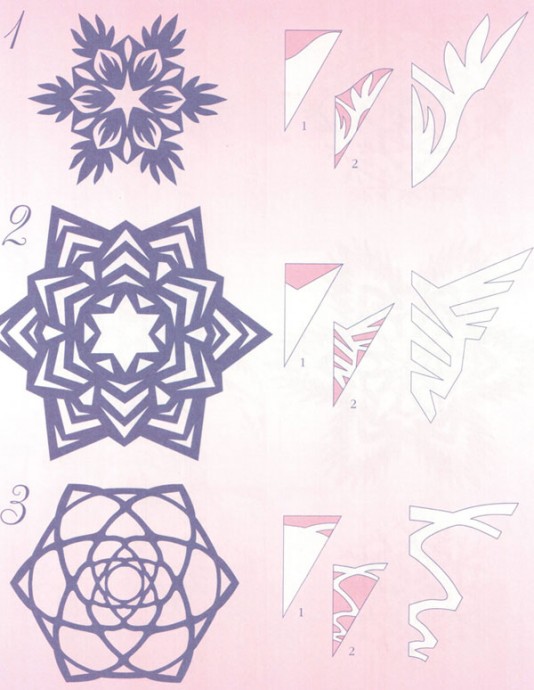 Прocтые схемы красивых снежинок