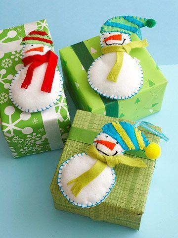 Снеговички из фетра