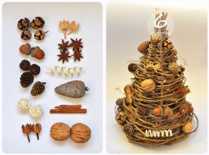 Создаем елочку из веточек Создаем елочку из веточек