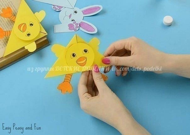 Закладки-уголки зайчик и цыпленок Закладки-уголки зайчик и цыпленок