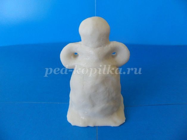 Поделка из солёного теста: Дымковская барышня