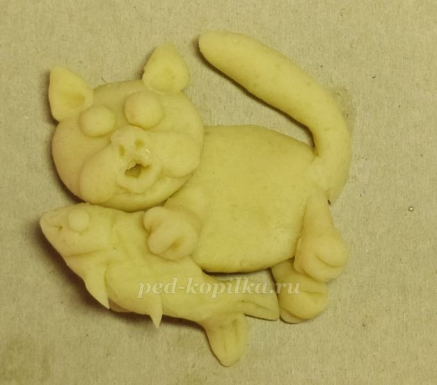 Котик из соленого теста