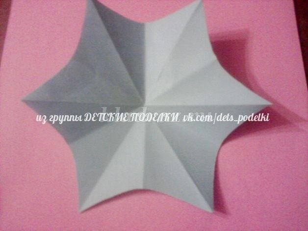 Аппликация из ватных палочек "Снежинка" Аппликация из ватных палочек "Снежинка"