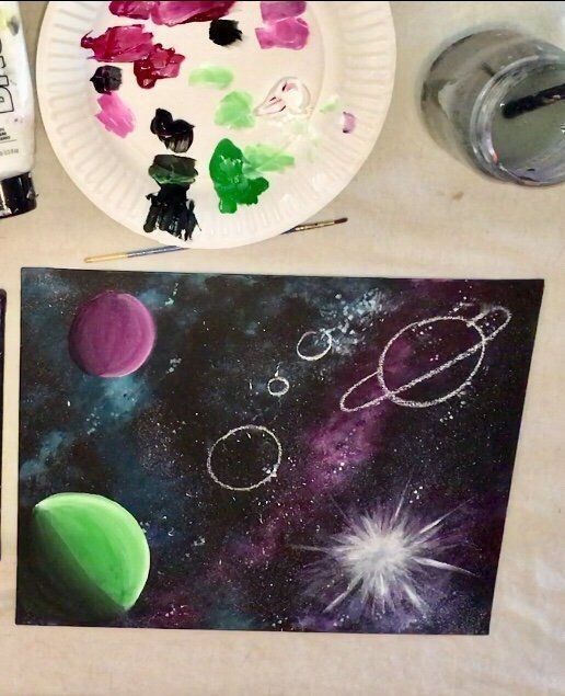 Рисуем с детьми галактику