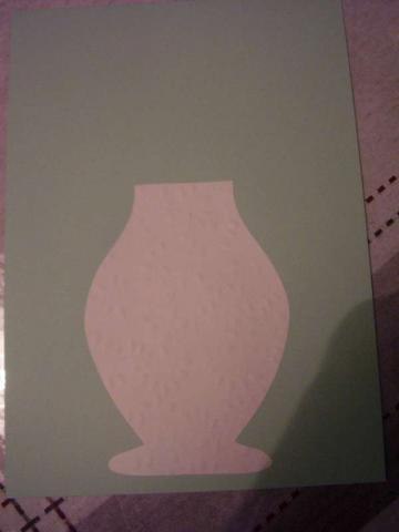 Ваза с цветами из бумаги