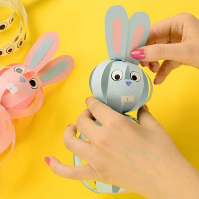 Зайчики из бумажных полосок Зайчики из бумажных полосок