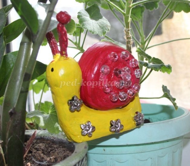 Улитка в технике папье-маше