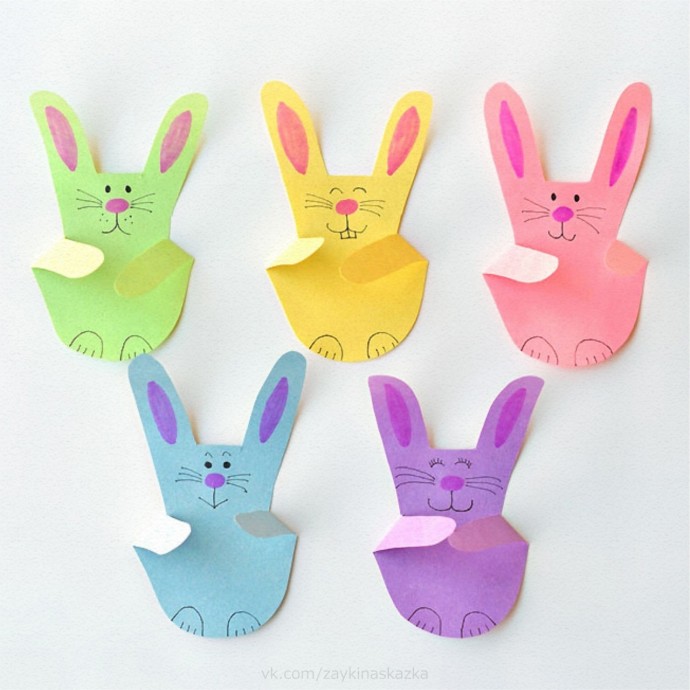 Зайчата из ладошек Зайчата из ладошек