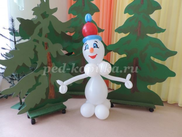 Мастер-класс по моделированию из воздушных шариков снеговика: часть 1 Мастер-класс по моделированию из воздушных шариков снеговика: часть 1