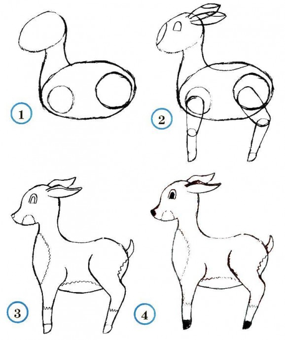 ​Рисуем животных с копытами