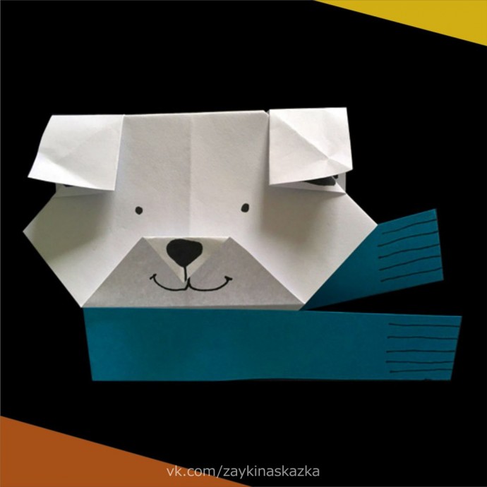 ​Собачка-оригами