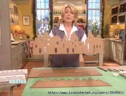 ​Зимняя деревня из картона