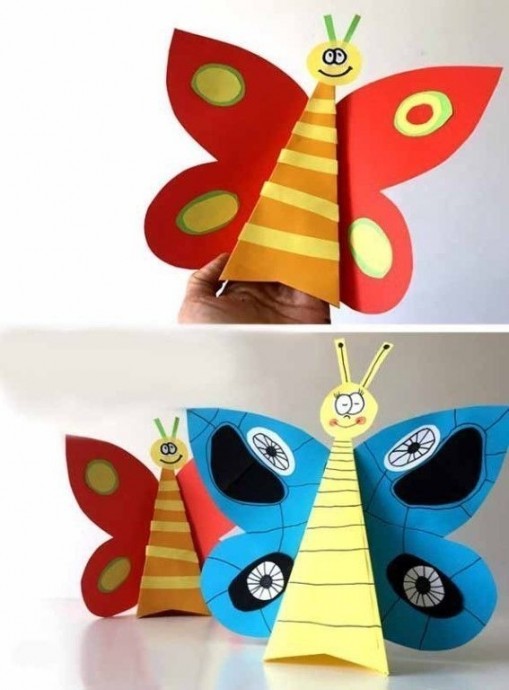 Изготовление объемной бабочки из бумаги