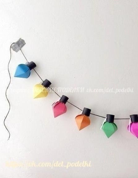 Фонарики из цветной бумаги Фонарики из цветной бумаги