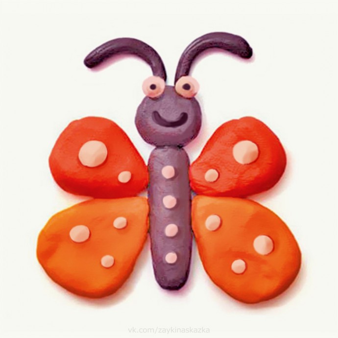 Идеи лепки бабочек из пластилина