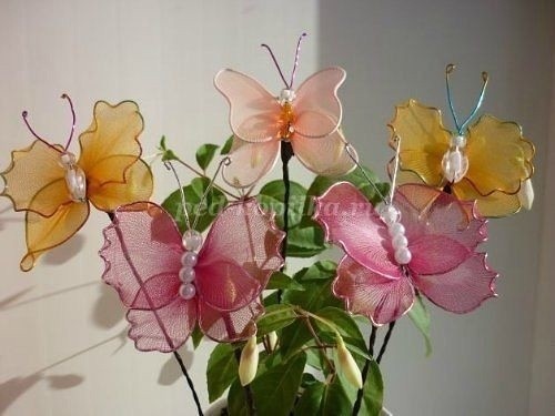 ​Яркие разноцветные бабочки из капрона