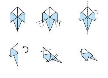 Птички оригами