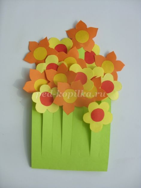 Корзина с цветами для мамы: мастер-класс, часть 2