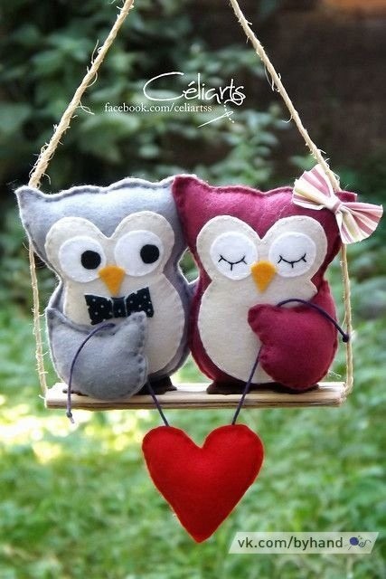 Милая совушка из фетра Милая совушка из фетра