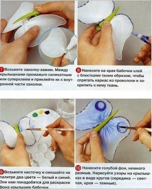 ​Яркие разноцветные бабочки из капрона