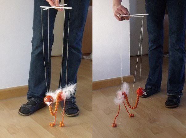 Марионетка страусенок