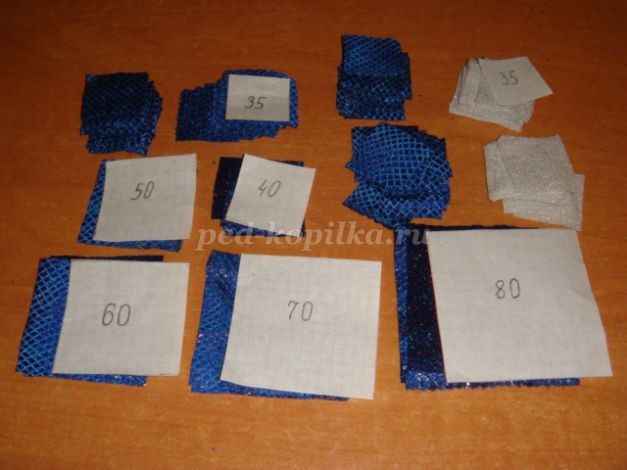 Новогодний пингвин в технике канзаши: часть 1 Новогодний пингвин в технике канзаши: часть 1