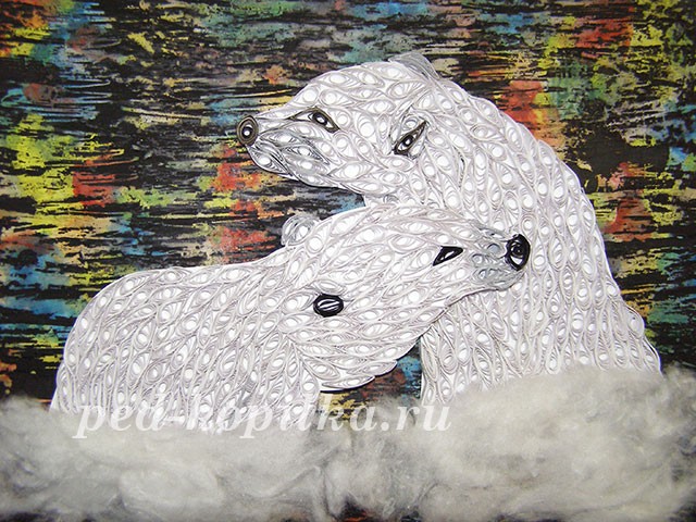 Северное сияние: работа в технике "Граттаж" Северное сияние: работа в технике "Граттаж"