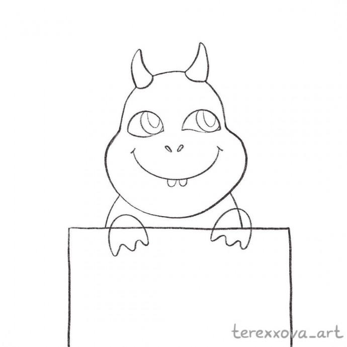 ​Рисуем дракошку