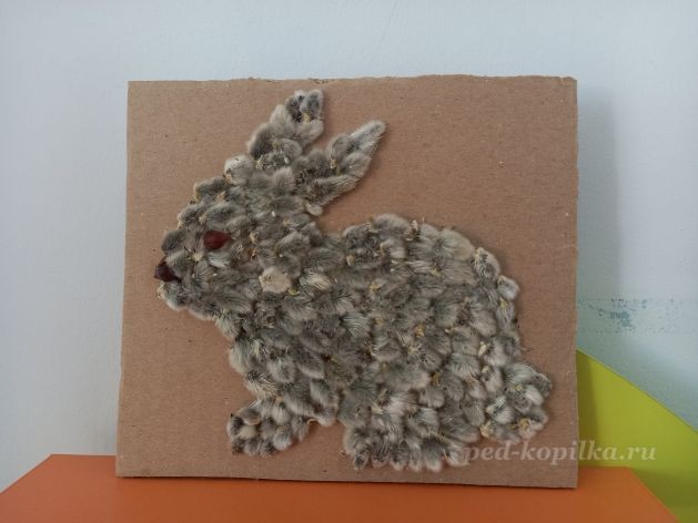 Аппликация из вербы "Кролик"