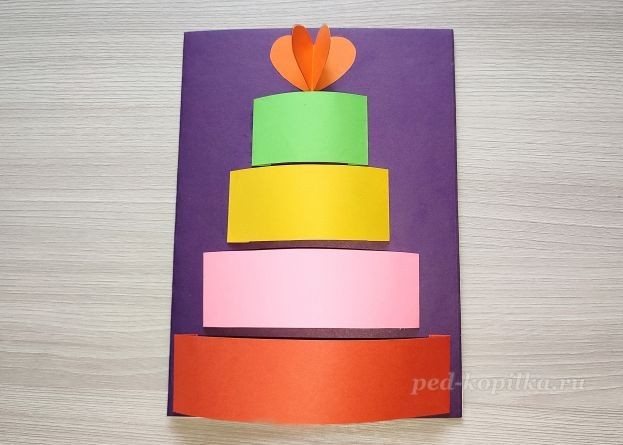 Открытка ко дню рождения "Торт" Открытка ко дню рождения "Торт"