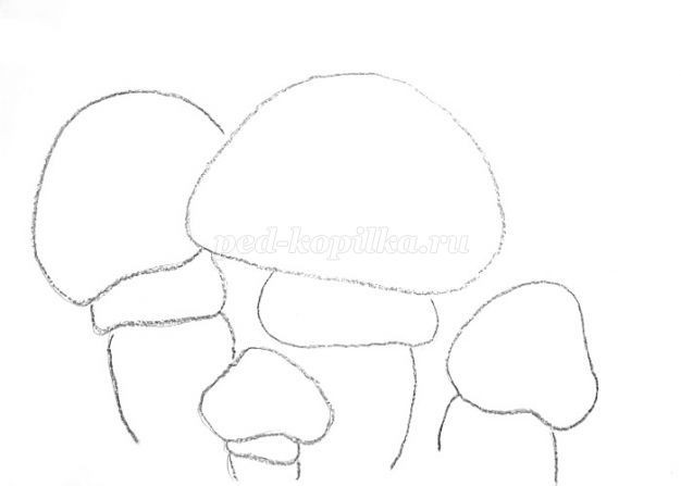 Как нарисовать мухоморы: часть 1