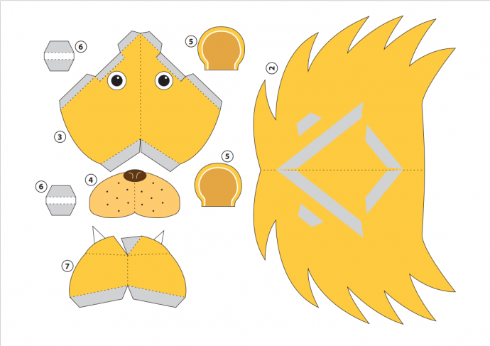 ​Объемная открытка "Лев"