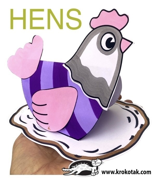 Объемная поделка аппликация "Пасхальная курочка"